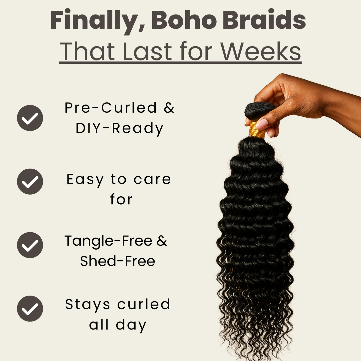 Lunia® Deep Wave Braiding Hair
