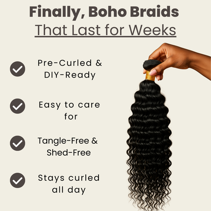 Lunia® Deep Wave Braiding Hair
